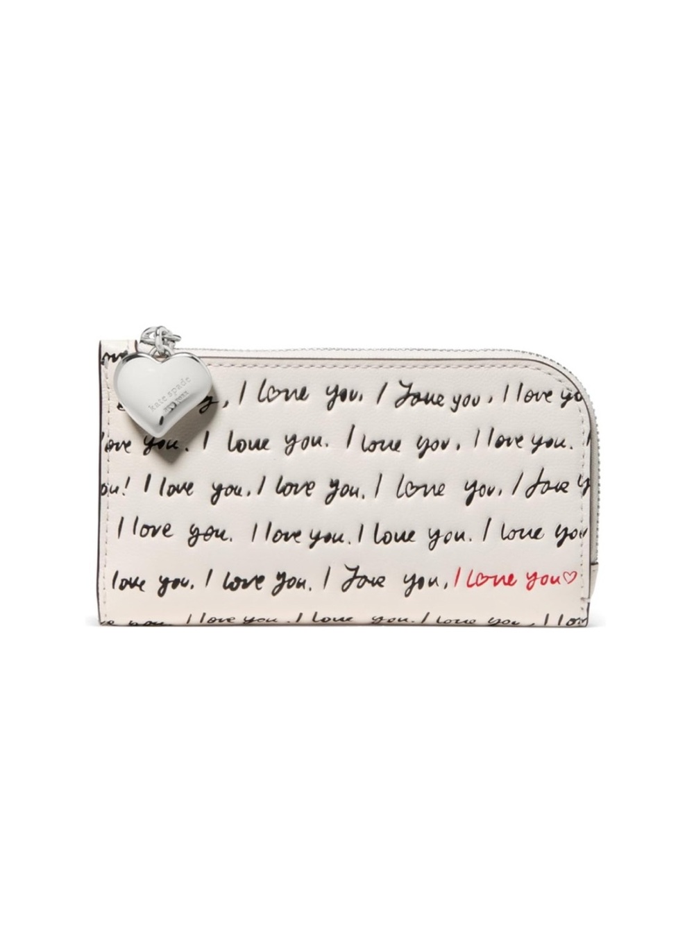 Kate Spade White I Love You Wallet | Heart Charm | New